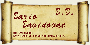 Dario Davidovac vizit kartica